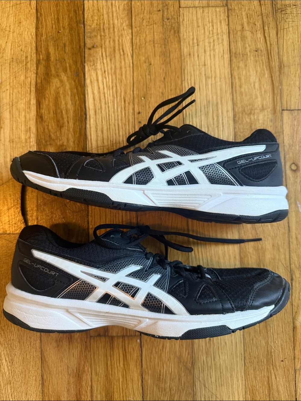 Asics Black and White GEL-Upcourt Women's Athletic Shoes